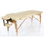 RestPro Classic 2 Beige Κρεβάτι Μασάζ Φυσικοθεραπείας Βαλίτσα Ξύλινο